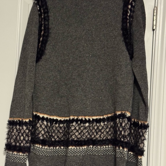 Anthropologie Charcoal and Black Textured Cardigan - Picture 3 of 5